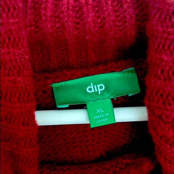 Dip Cozy Cranberry Red Turtleneck Sweater - Picture 5 of 6